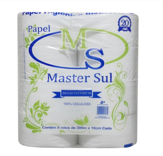 Papel higiênico branco 8x300 Mastersul